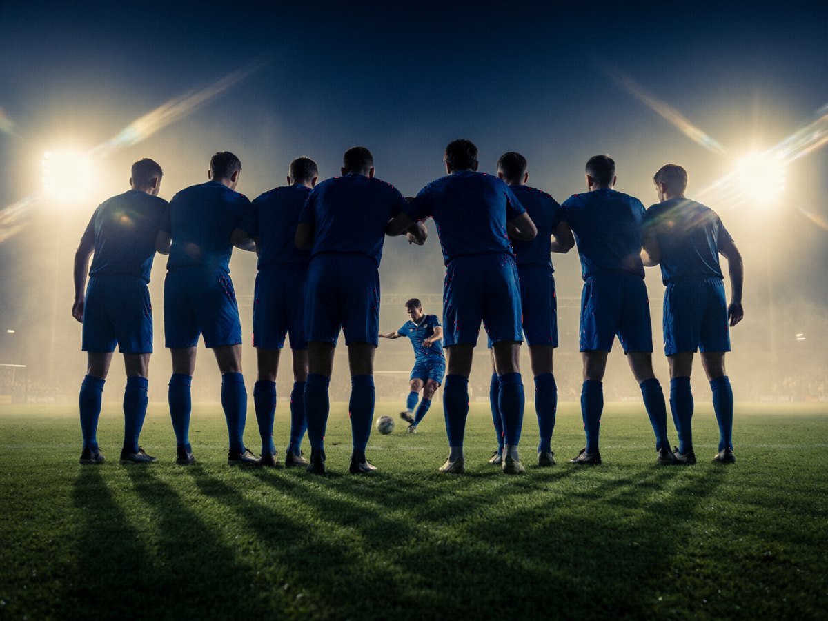 任意球绕过人墙